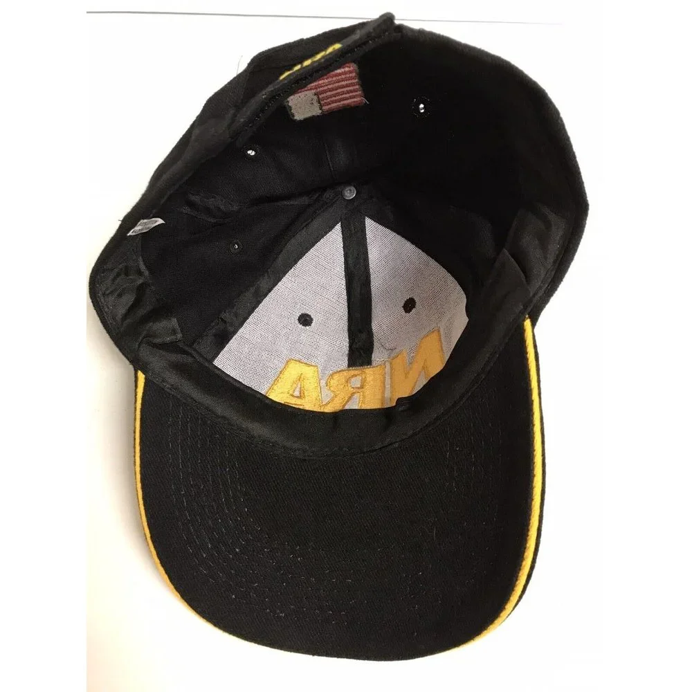 NRA Black Gold Embrodery Adjustible Hat